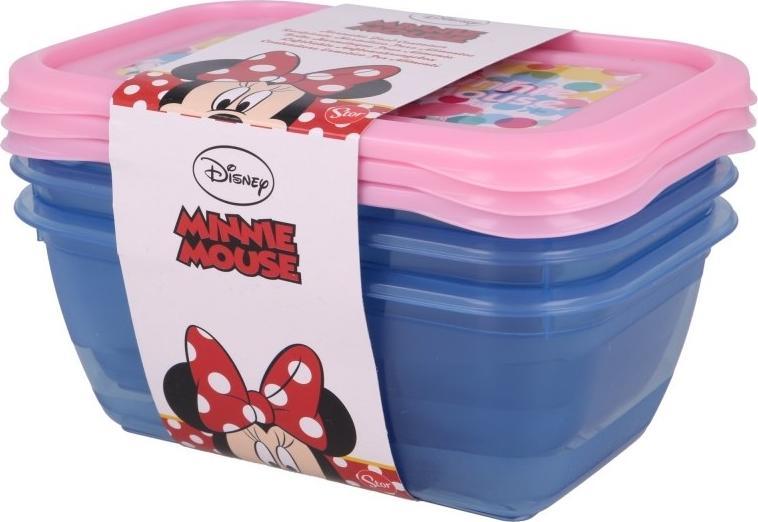 Minnie Mouse Minnie Mouse - Zestaw pojemnikow na zywnosc 540 ml (3 szt.) 11105 (8412497111053) Pārtikas uzglabāšanas piederumi