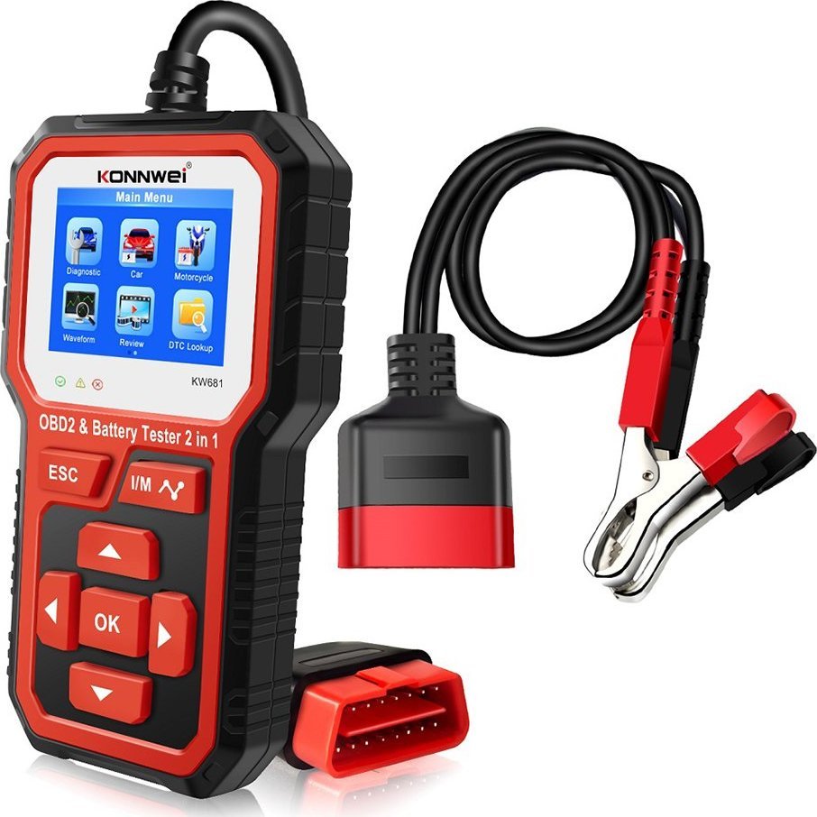 Konnwei Miernik diagnostyczny, skaner OBD2, tester baterii Konnwei KW681 KW681 (5901890096980)