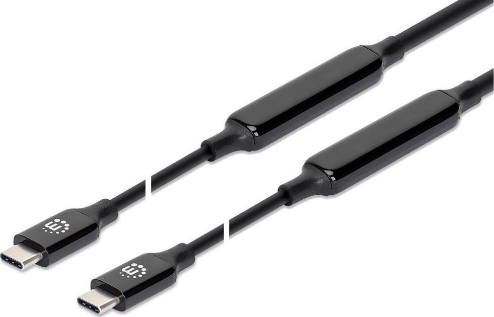 Kabel USB Manhattan USB-C - USB-C 3 m Czarny (355964) 355964 (766623355964) USB kabelis
