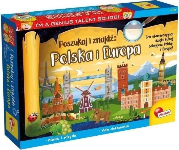 Lisciani I'm Genius Poszukaj Znajdz Polska i Europa 304-PL92277 (8008324094059) galda spēle