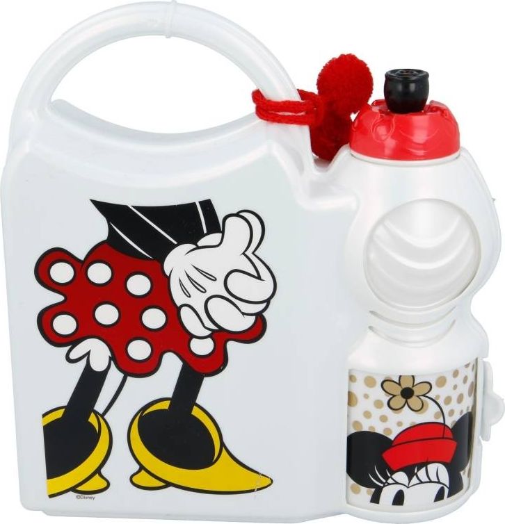 Mickey Mouse Minnie Mouse - Zestaw lunchbox i bidon 400 ml 13216 (8412497132164) Pārtikas uzglabāšanas piederumi