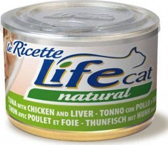 Life Pet Care LIFE CAT pusz.150g TUNA + CHICKEN +LIVER LA RICETTE /24 102321 (8034105420984) kaķu barība