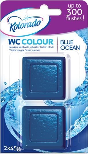 Kolorado Kostka barwiaca do spluczki kolorado Niebieski Ocean 2x45g uniwersalny 1223-uniw (5902506005396) Sadzīves ķīmija