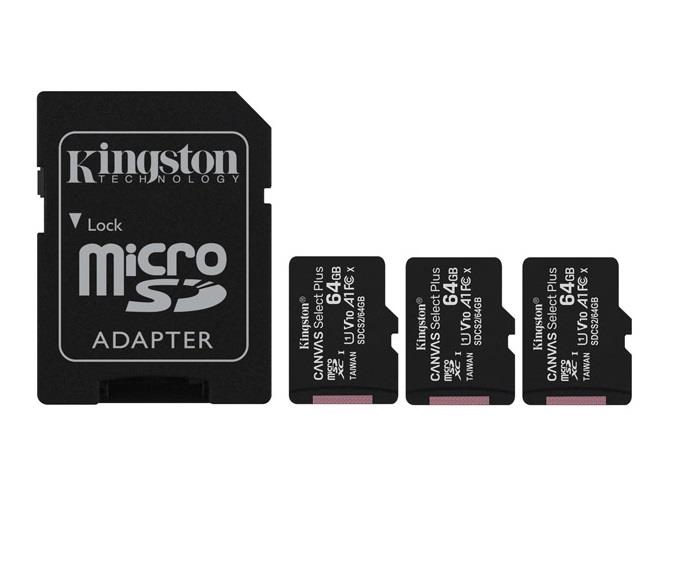 KINGSTON 64GB micSDXC Canvas Select Plus atmiņas karte