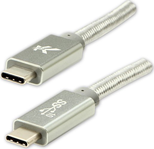 Kabel USB Logo USB-C - USB-C 1 m Bialy 10158114 (8590274718838) USB kabelis