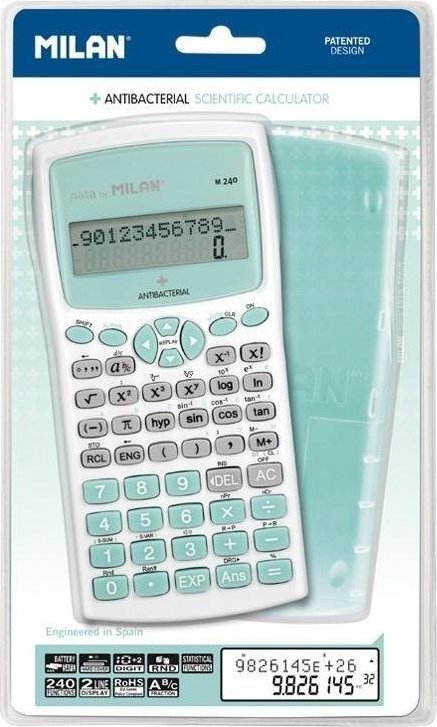 Kalkulator Milan Kalkulator naukowy Milan M240 antibacterial zielony 404650 (8411574090427) kalkulators