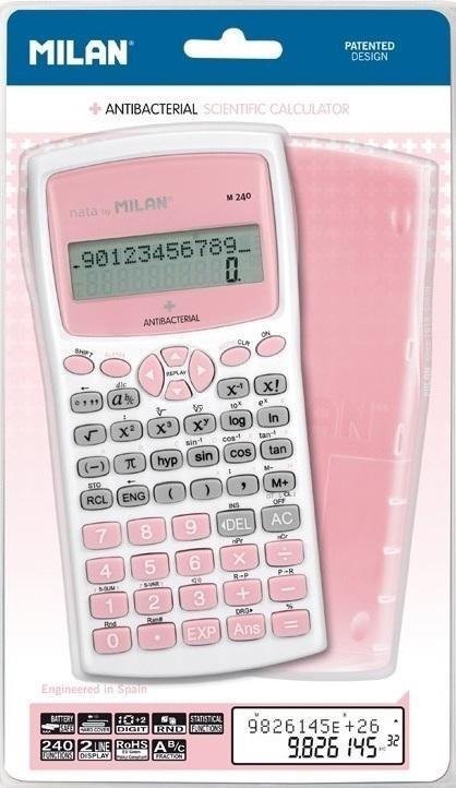 Kalkulator Milan Kalkulator naukowy Milan M240 antibacterial rozowy 404652 (8411574090250) kalkulators