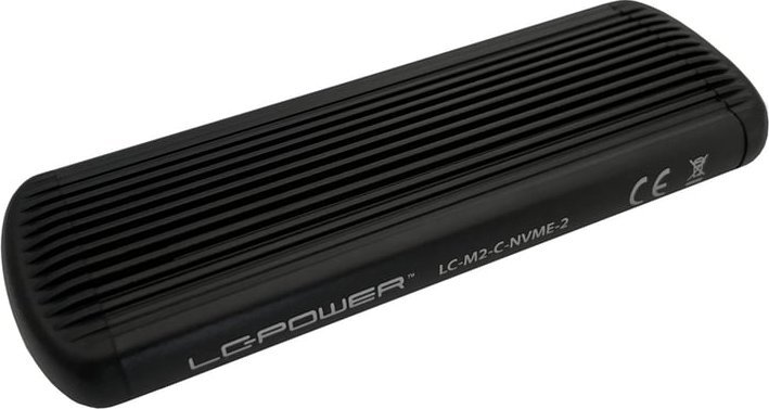 LC Power LC-M2-C-NVME-2 - storage enclosure - M.2 NVMe Card - USB 3.2 (Gen 2x1) cietā diska korpuss