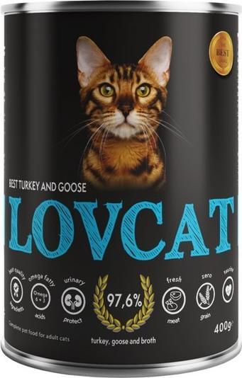 LOVCAT LOVCAT 400g BEST TURKEY & GOOSE VAT018748 (5903178747331) kaķu barība