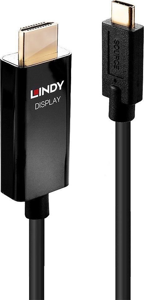 Kabel USB Lindy USB-C - HDMI 3 m Czarny (43293) 43293 (4002888432931) USB kabelis