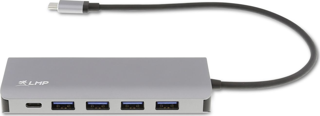 HUB USB LMP 3x USB-C  + 4x USB-A 3.0 (LMP-USBC-UHUB-SG) LMP-USBC-UHUB-SG (7640113435752) USB centrmezgli