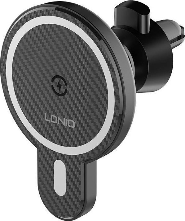 LDNIO Car Mount ,MA20 with inductive charger 15W and metal ring (Black) Mobilo telefonu turētāji