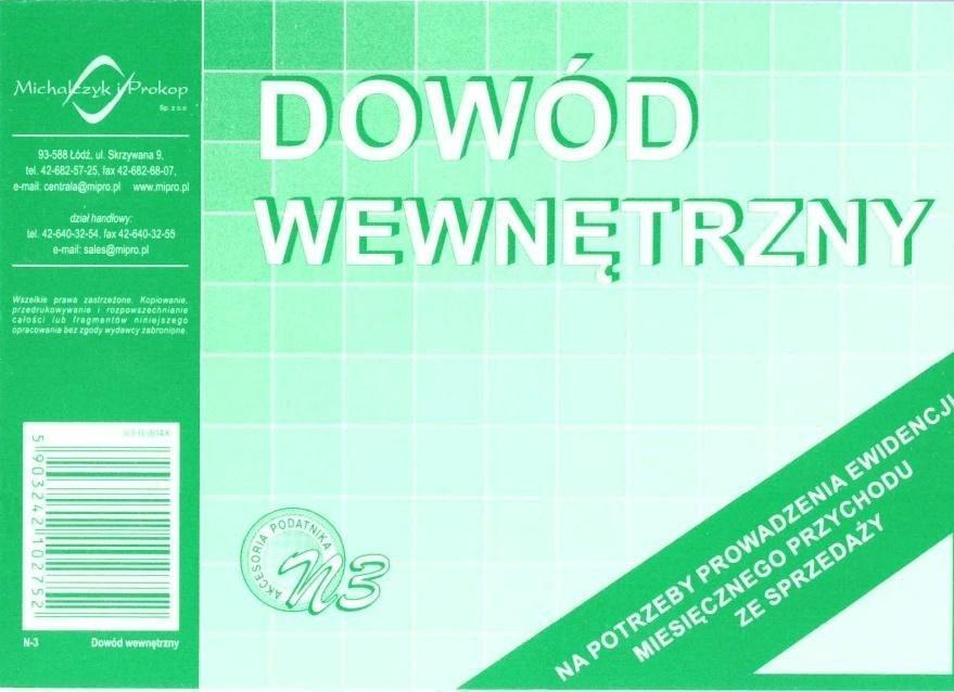 Michalczyk & Prokop Dowod wewnetrzny N-3 467099 (5903242102752)  rezerves daļas un aksesuāri printeriem