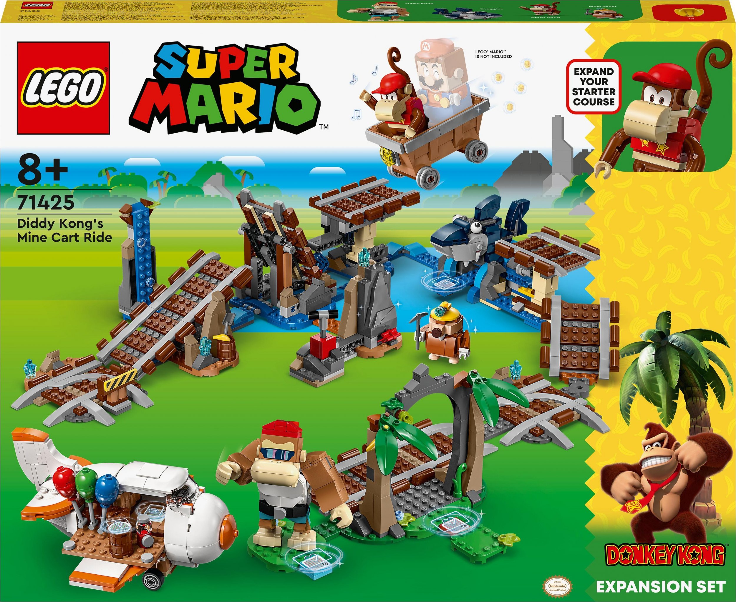 LEGO Super Mario Przejazdzka wagonikiem Diddy Konga - zestaw rozszerzajacy (71425) 71425 (5702017415772) LEGO konstruktors