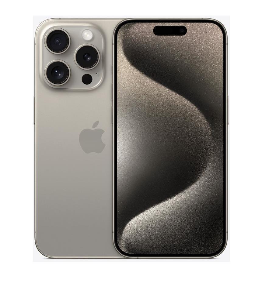 Apple | iPhone 15 Pro | Natural Titanium | 6.1  | Super Retina XDR display with ProMotion | 2556 x 1179 pixels | Apple | A17 Pro | Internal Mobilais Telefons