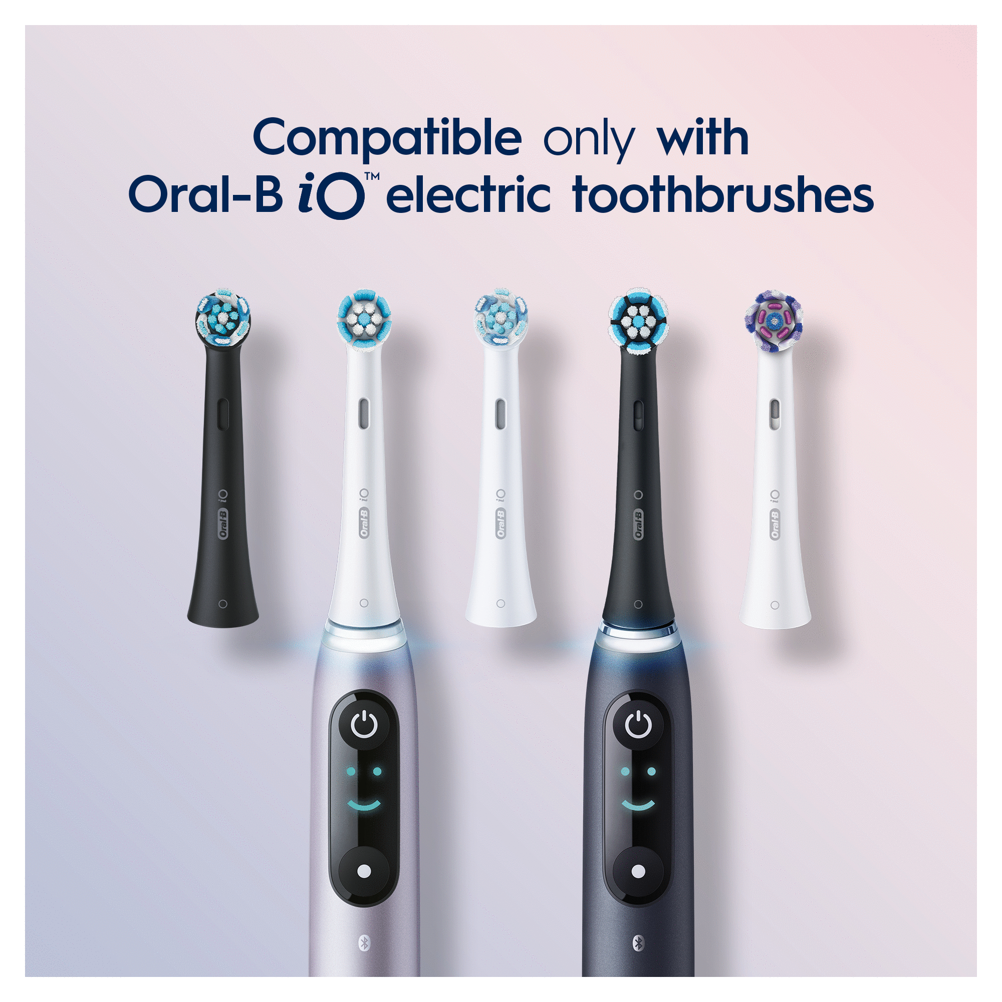 Oral-B Toothbrush replacement iO Gentle Care Heads, For adults, Number of brush heads included 4, Black mutes higiēnai