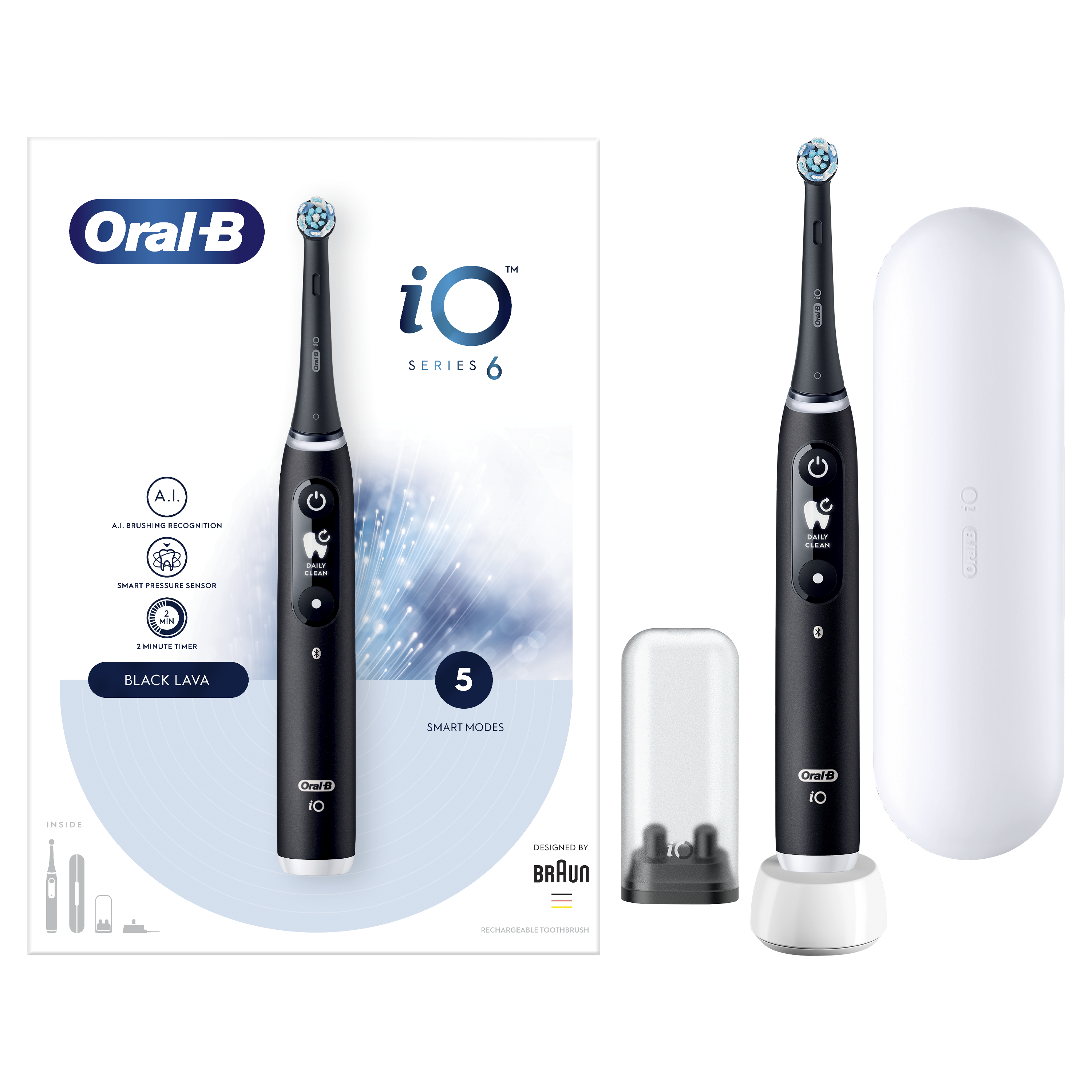 Oral-B PRO1 Pink electric toothbrush mutes higiēnai