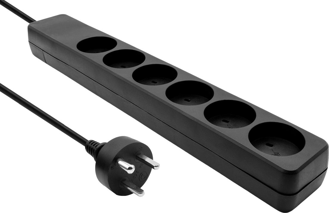 Listwa zasilajaca ProXtend Danish IT Power Strip 6-way 6 gniazd 10 m czarna (KIT6-KIT10B) elektrības pagarinātājs