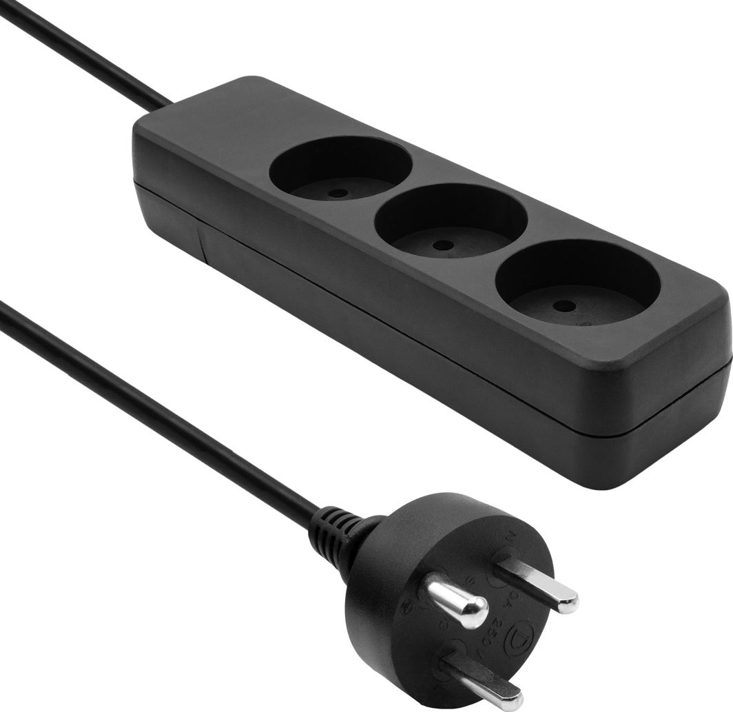 Listwa zasilajaca ProXtend Danish Power Strip 3-way 3 gniazda 4 m czarna (K3-KIT04B) elektrības pagarinātājs