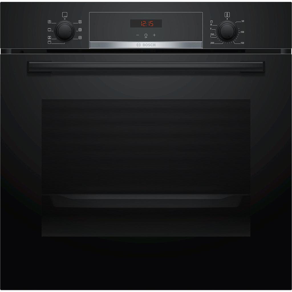 Bosch Oven HBA533BB0S Built-in, 71 L, Black, Eco Clean, A, Push pull buttons, Height 60 cm, Width 60 cm, Integrated timer, Electric 42420050 Cepeškrāsns