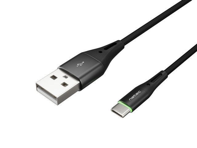 Kabel USB Natec USB-A - USB-C 1 m Czarny (NKA-1957) NKA-1957 (5901969435498) USB kabelis