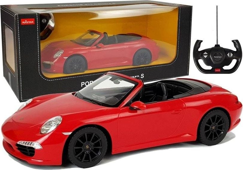 Rastar Auto R/C Porsche 911 Rastar 1:14 Czerwone na pilota 6003 (5904204751735)