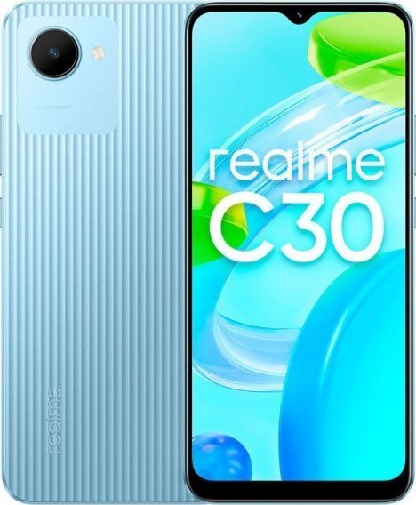 Smartfon Realme C30 3/32GB Dual SIM Niebieski  (RMX3623BL) RMX3623BL (6941399092235) Mobilais Telefons