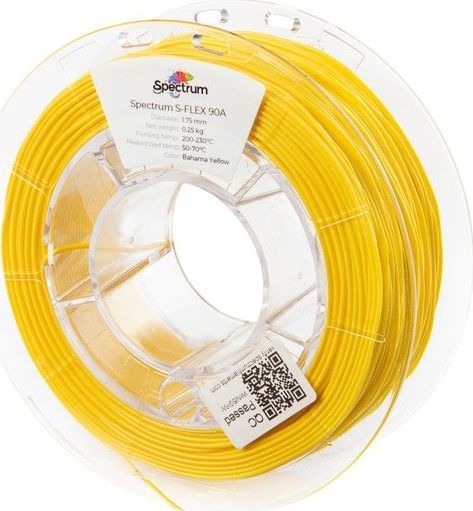 Spectrum Filament S-FLEX 90A Bahama yellow 1,75 mm/0,25 kg 80263 (5903175651914) 3D printēšanas materiāls