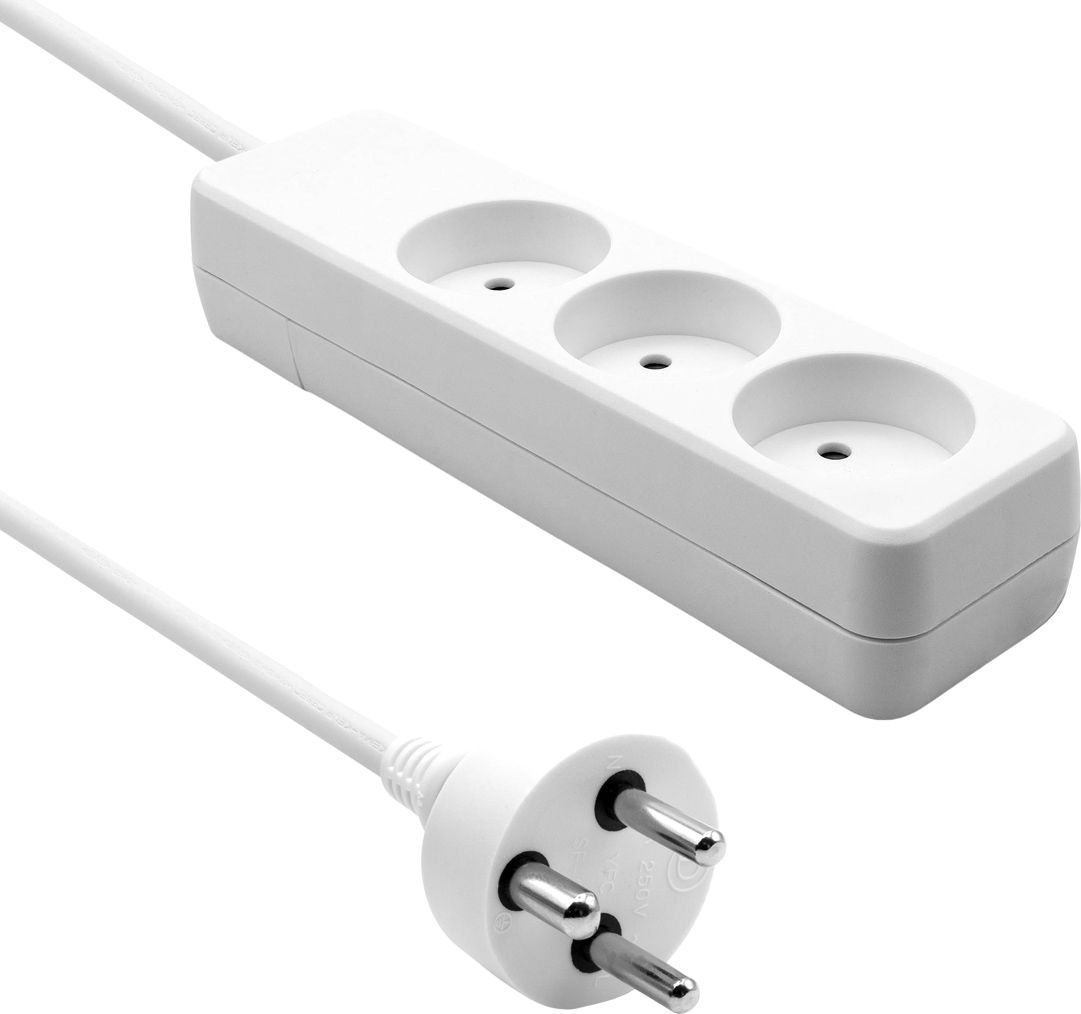 Listwa zasilajaca ProXtend Danish Power Strip 3-way 3 gniazda 3 m biala (K3-K03W) elektrības pagarinātājs