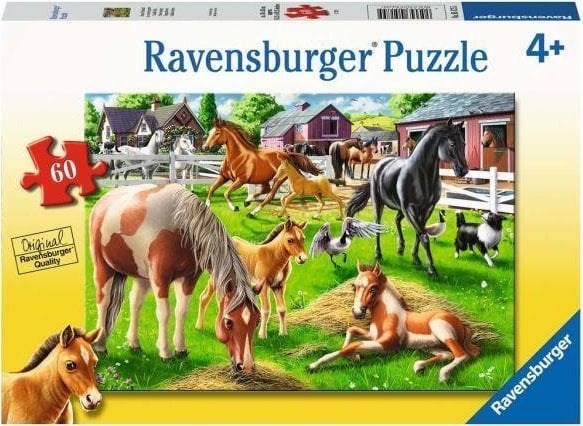 Ravensburger Puzzle 60el Szczesliwe konie 051755 Ravensburger RAP 051755 (4005556051755) puzle, puzzle