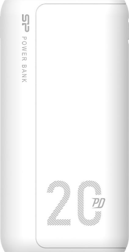 SILICON POWER QS15 Powerbank External battery 20000 mAh 2x USB QC 3.0 1x USB-C PD (SP20KMAPBKQS150W) White Powerbank, mobilā uzlādes iekārta