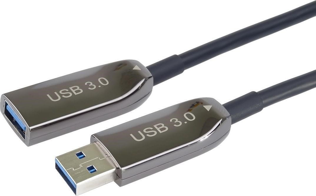 Kabel USB PremiumCord USB-A - USB-A 50 m Czarny (ku3opt50) ku3opt50 (8592220021719) USB kabelis