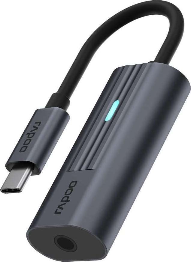 Adapter USB Rapoo UCA-1002 USB-C - Jack 3.5mm Szary  (002176830000) 002176830000 (6940056114044)