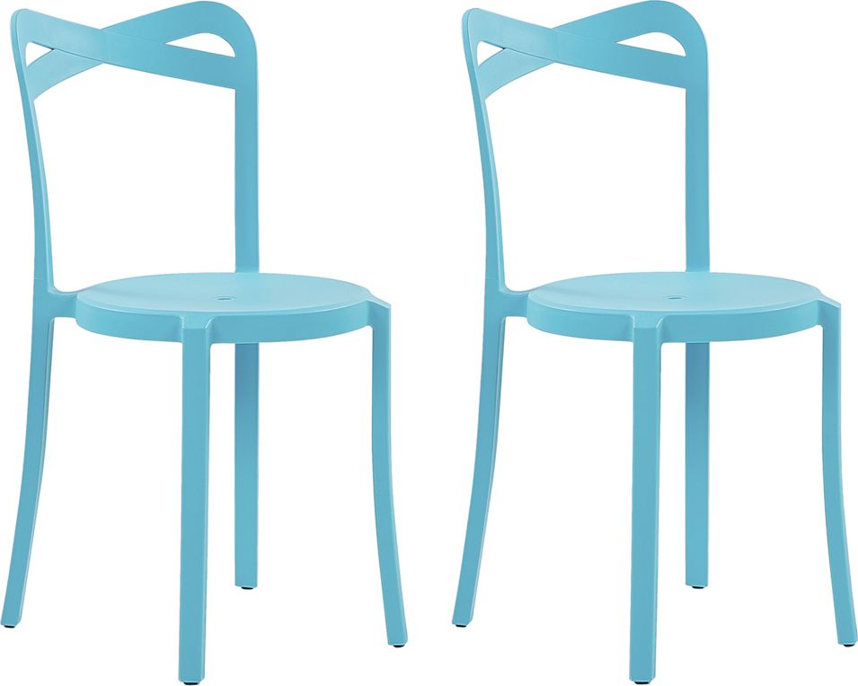 Shumee Zestaw 2 krzesel do jadalni niebieski CAMOGLI 269423 (4251682267076) datorkrēsls, spēļukrēsls