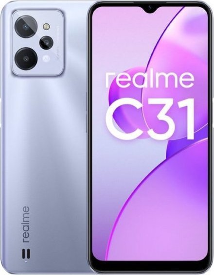 Smartfon Realme C31 4/64GB Dual SIM Srebrny  (RMX3501S) RMX3501S (6941399076891) Mobilais Telefons