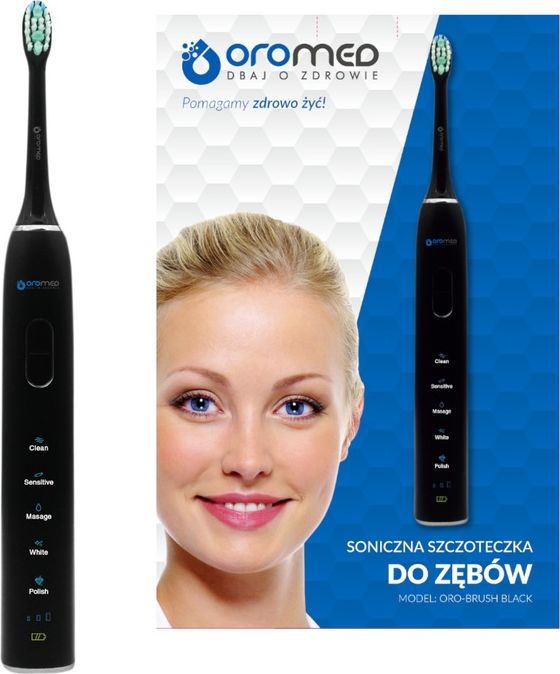 Oromed ORO-BRUSH BLACK Sonic toothbrush mutes higiēnai