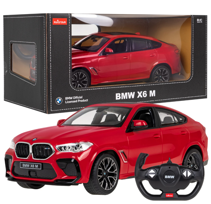 Rastar  BMW X6 M R/C Rotaļu mašīna 1:14 ZRC.99200.CR (5903864956122) Radiovadāmā rotaļlieta