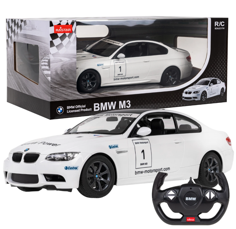 Rastar BMW M3 R/C  Rotaļu mašīna 1:14 ZRC.48000.BIA (5903864956139) Radiovadāmā rotaļlieta