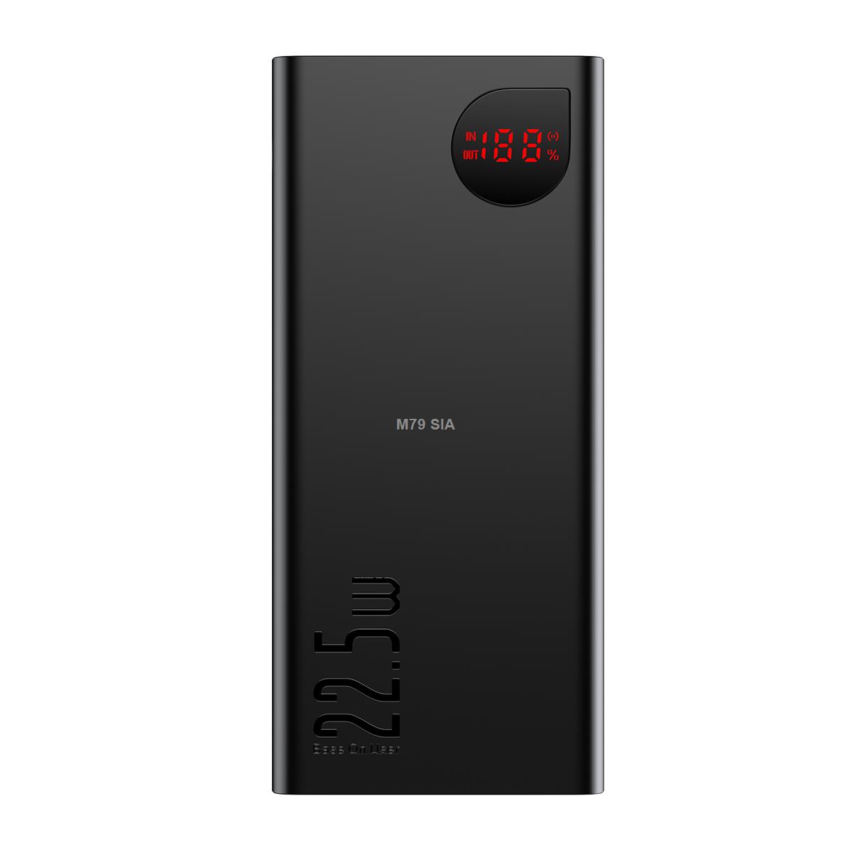 Fast Charge Power Bank Baseus Adaman, 40000mAh 22,5W (Black) Powerbank, mobilā uzlādes iekārta