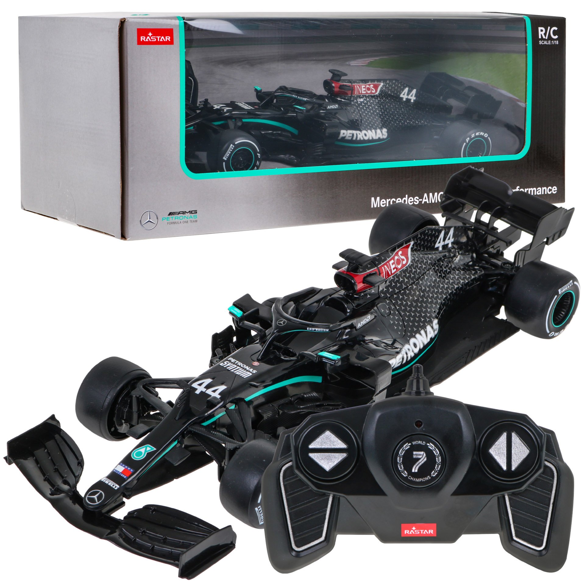 Rastar Mercedes-AMG F1 W11 EQ Performance Radiovadāma Rotaļu Automašīna 1:18 6930751320451 (6930751320451) Radiovadāmā rotaļlieta