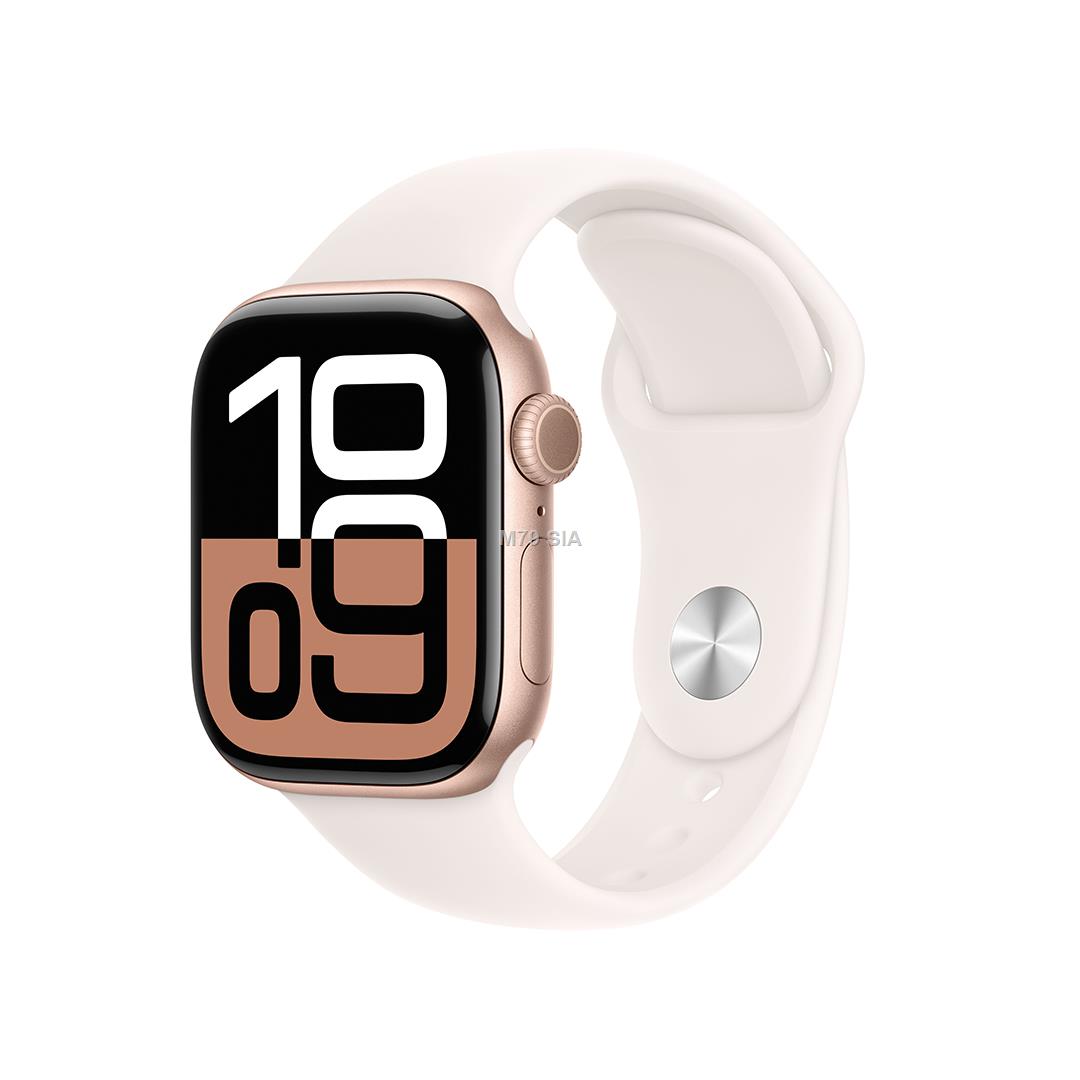 Watch Series 10 GPS 42 mm Rose Gold Aluminium Case with Light Blush Sport Band - S/M Viedais pulkstenis, smartwatch