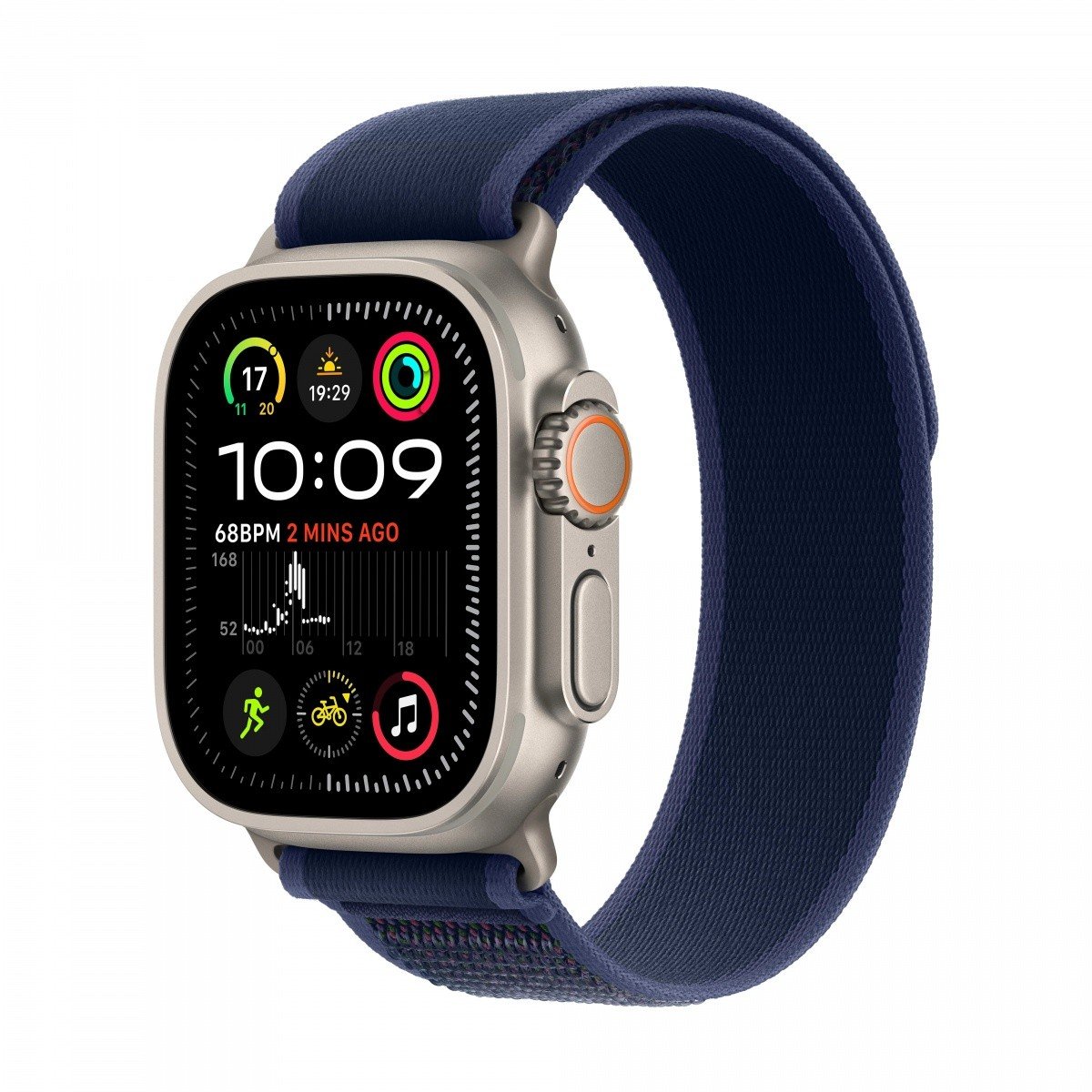 Watch Ultra 2 GPS + Cellular 49 mm Natural Titanium Case with Blue Trail Loop - S/M Viedais pulkstenis, smartwatch