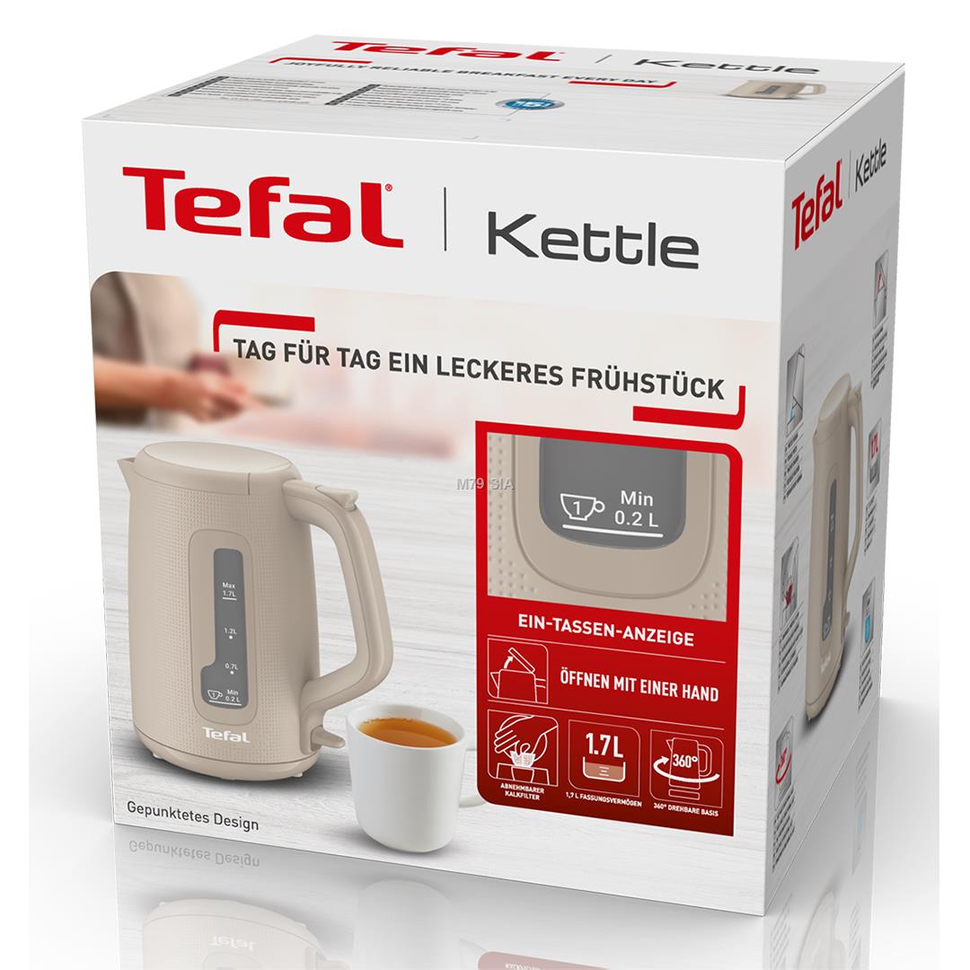 Tefal Morning Kettle 1.7 L, besa - Tejkanna KO2M0B10 (3045387290238)