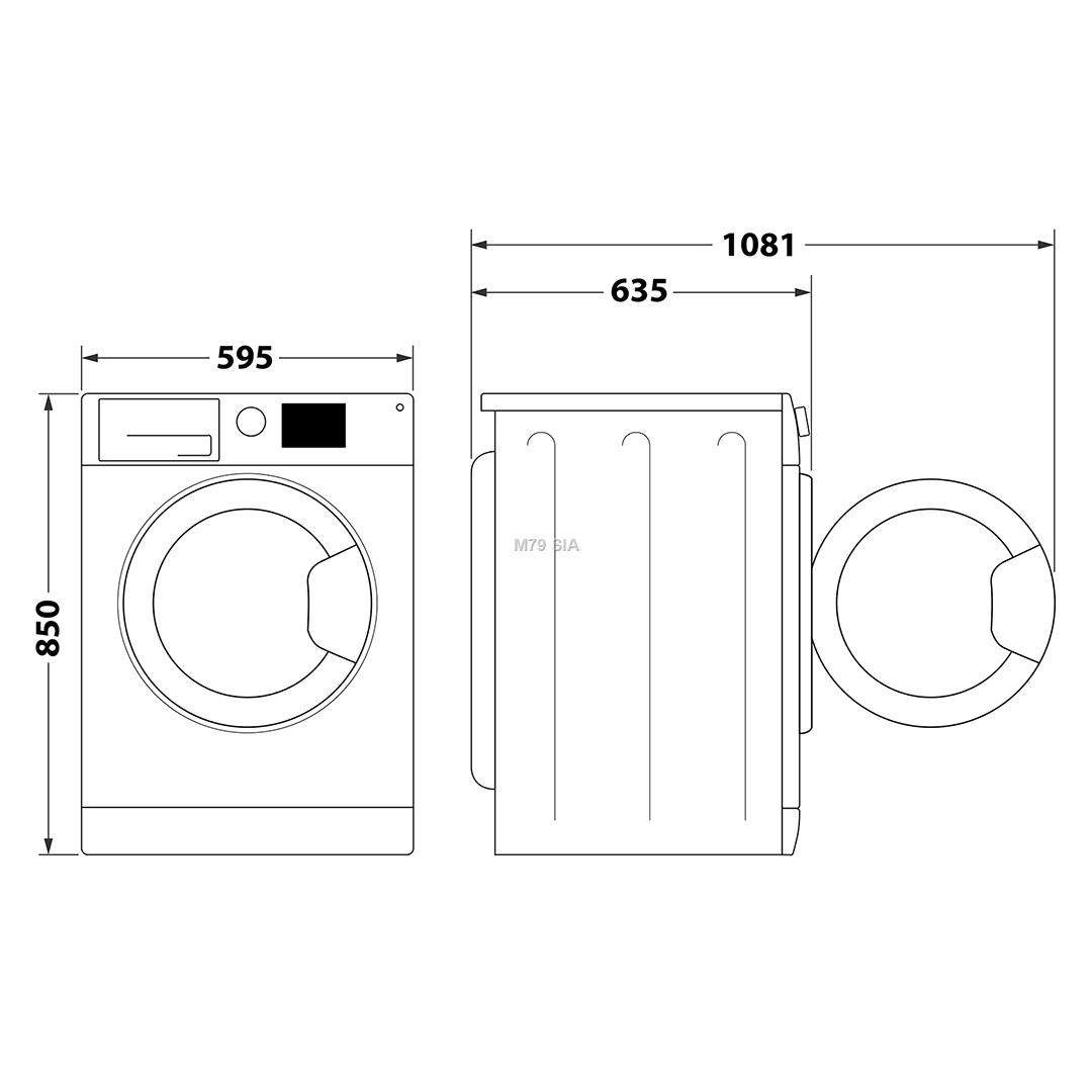 Whirlpool, 11 kg / 7 kg, dzilums 60.5 cm, 1600 apgr/min - Velas mazgajama masina ar zavetaju FFWDD1176258BCVEE (8003437636073) LED Televizors