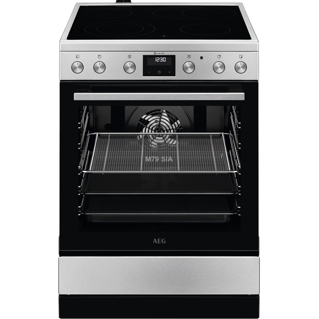 AEG 5000 Surround Cook, 73 L, platums 60 cm, nerusejosa terauda - Elektriska plits ar keramikas virsmu CCB6446CBM (7333394074108)