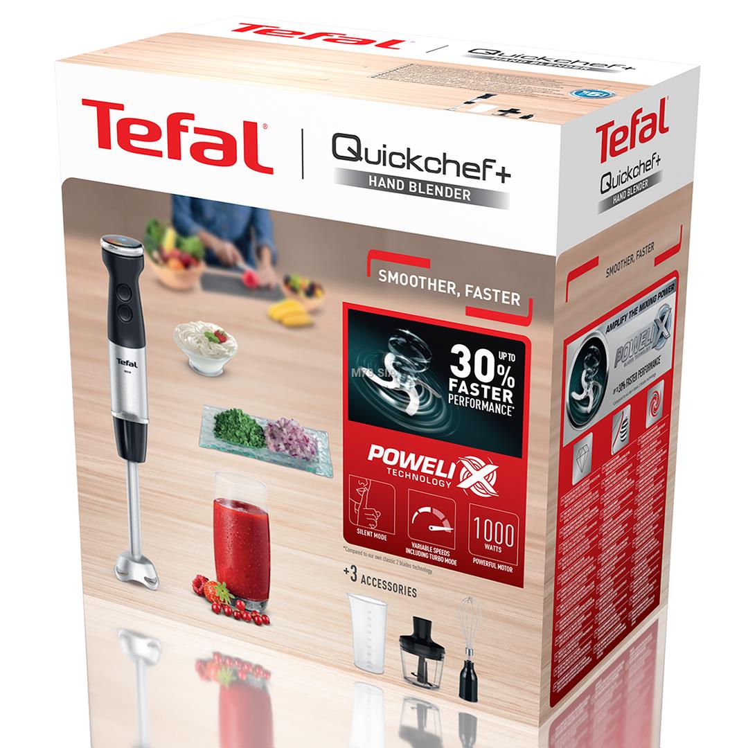 Jaunums! TEFAL rokas blenderis Quickchef+, 1000W, (3in1) HB673830