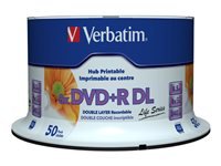 DVD+R Verbatim 8,5GB 50pcs 8x wide printable surface matricas