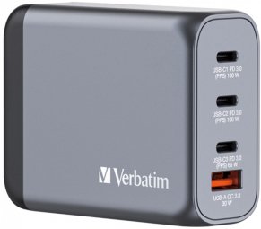 Verbatim GNC-100 GaN Charger Tīkla Lādētājs 100W GNC-100 (0023942322023) iekārtas lādētājs