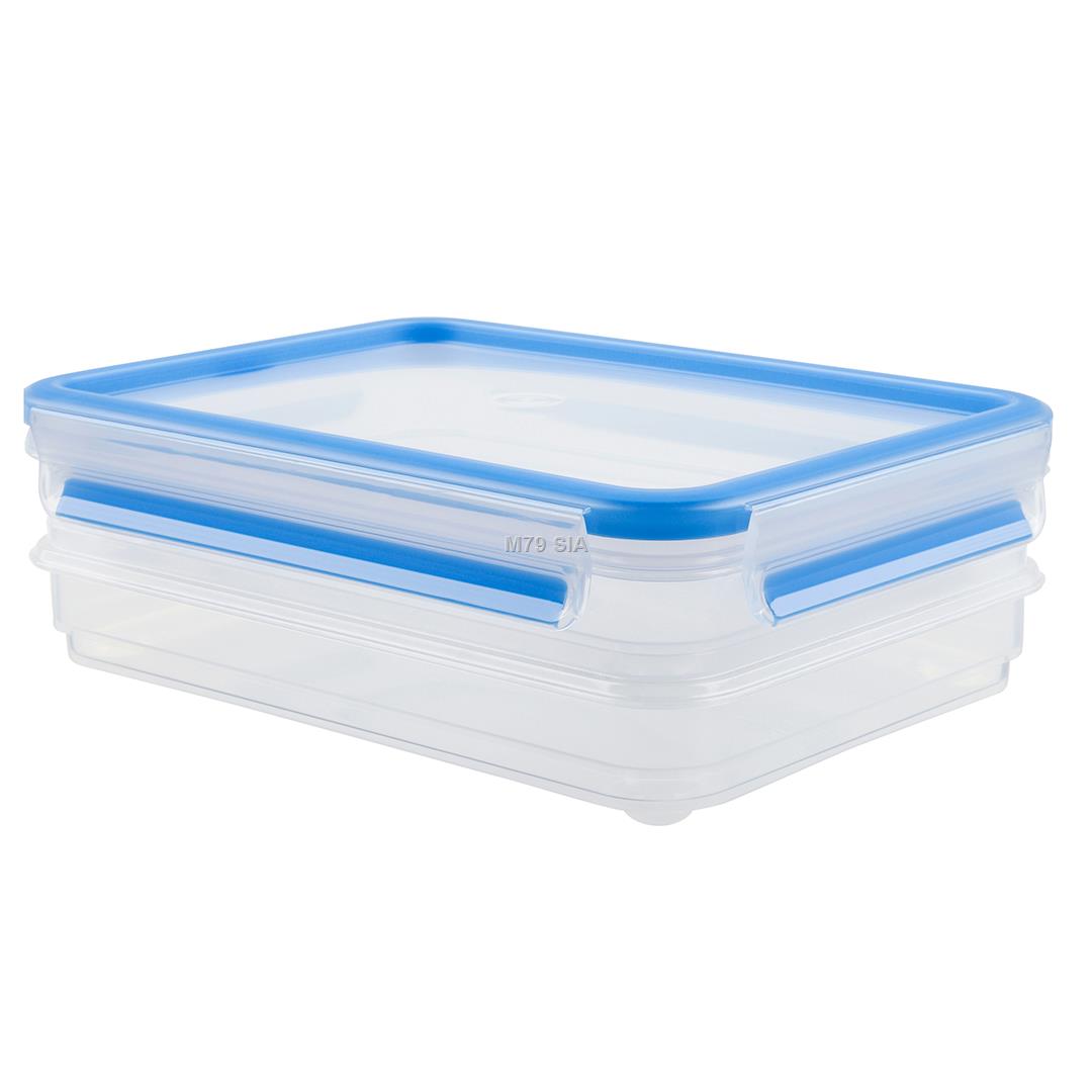 Tefal K30288 food storage container Box Rectangular 0.6 L Blue,Transparent 2 pc(s)