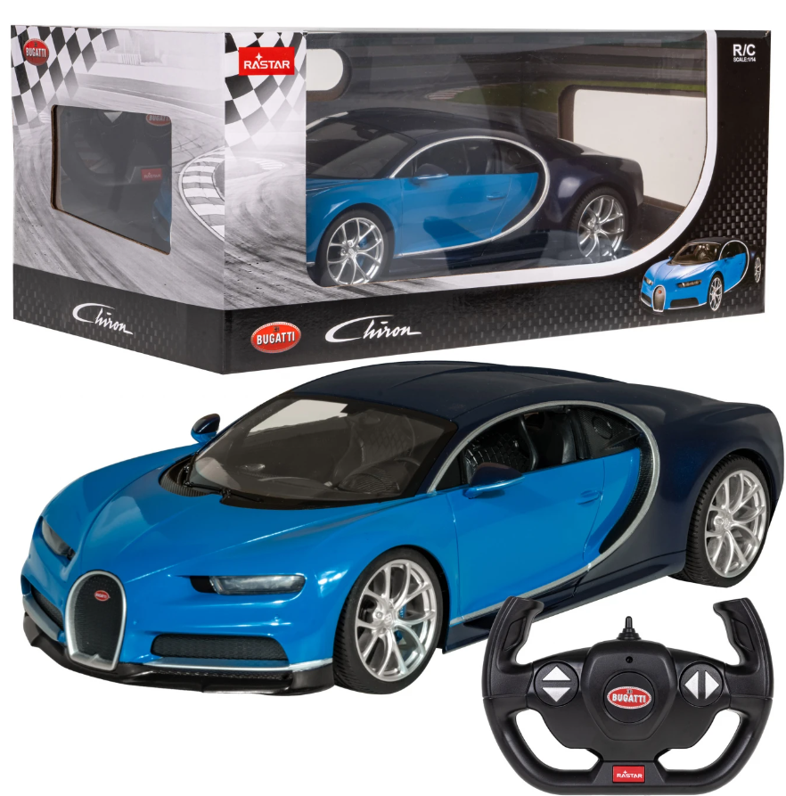 Rastar Bugatti Chiron R/C Rotaļu mašīna 1:14 ZRC.75700.NIE (5903864951769) Radiovadāmā rotaļlieta